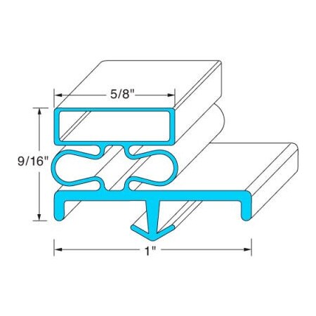 Allpoints Allpoints 741268 Door Gasket36" X 76 3/4" For Hobart 741268